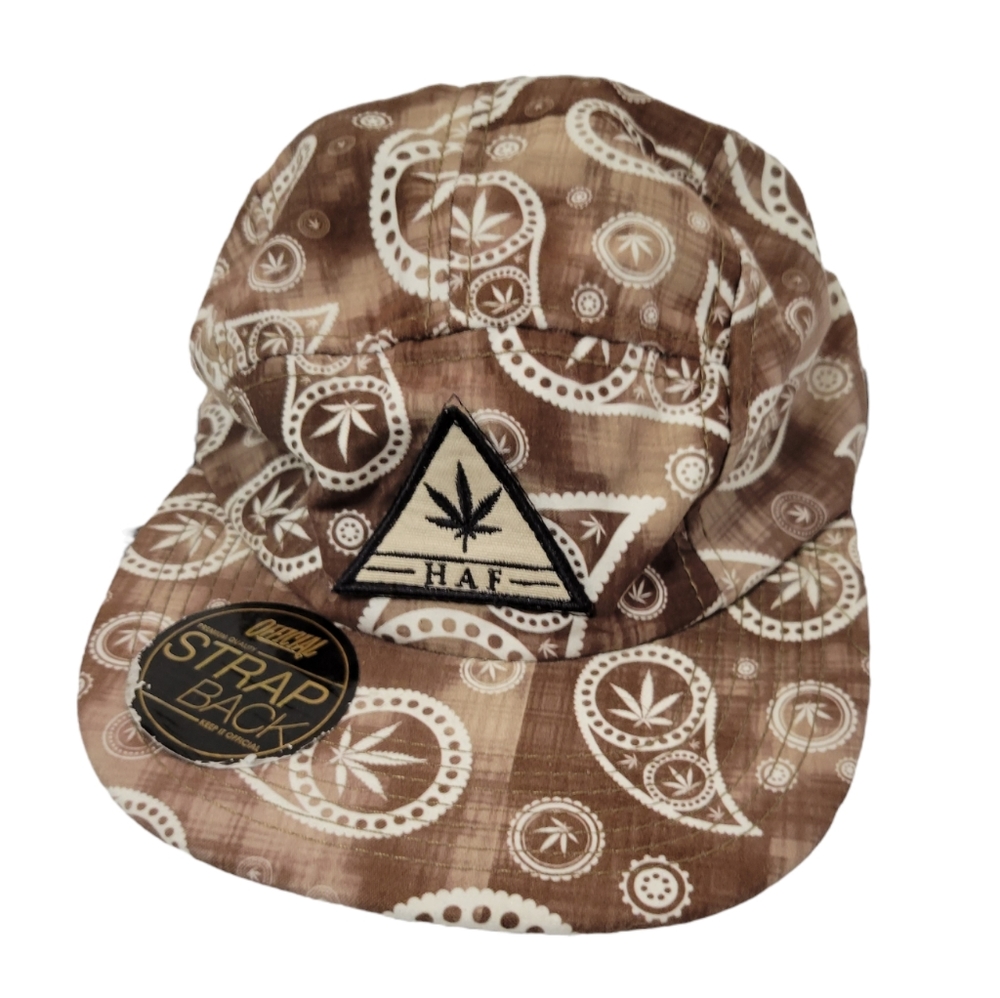 Official Crown of Lauren Campers unisex strap back tie dye pot leaf hat